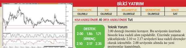 22 hisselik teknik analiz