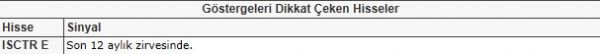 Dikkat çeken hisseler