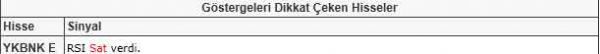 Bu hisselere dikkat!