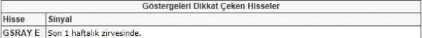 Dikkat çeken hisseler